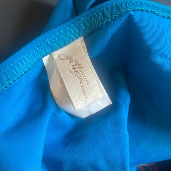 Blue Monokini, embellished design front,halter top with tie, size small - Picture 9 of 10